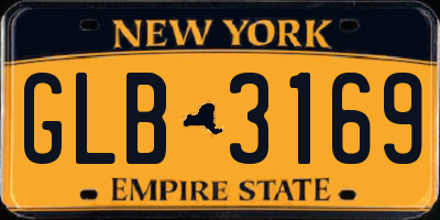 NY license plate GLB3169