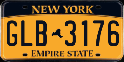 NY license plate GLB3176