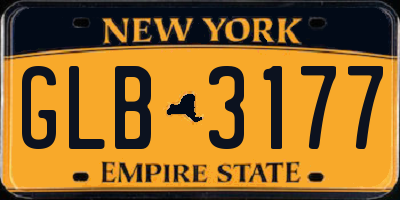 NY license plate GLB3177