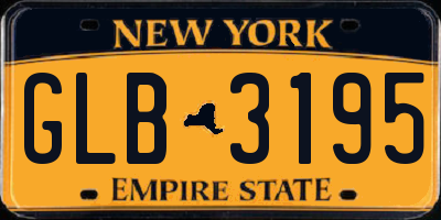 NY license plate GLB3195