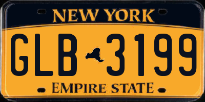 NY license plate GLB3199