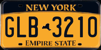 NY license plate GLB3210