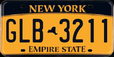NY license plate GLB3211
