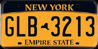 NY license plate GLB3213