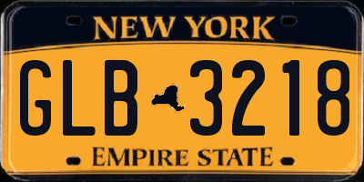NY license plate GLB3218