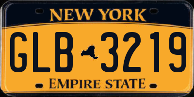 NY license plate GLB3219