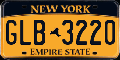 NY license plate GLB3220