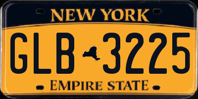 NY license plate GLB3225