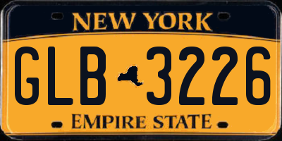 NY license plate GLB3226