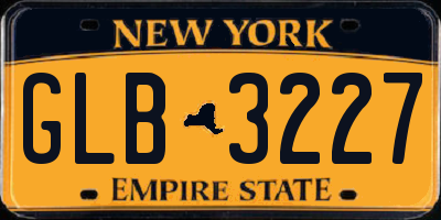 NY license plate GLB3227