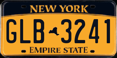 NY license plate GLB3241