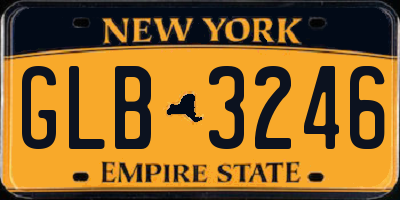 NY license plate GLB3246