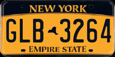 NY license plate GLB3264