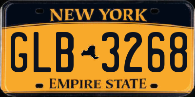 NY license plate GLB3268