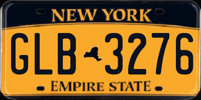 NY license plate GLB3276