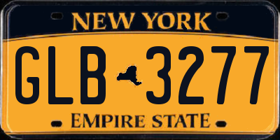 NY license plate GLB3277