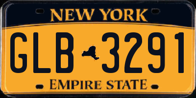 NY license plate GLB3291