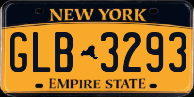 NY license plate GLB3293