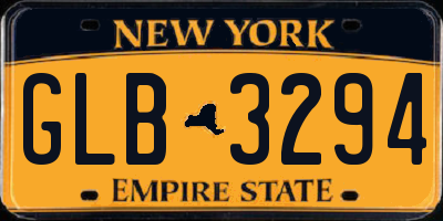 NY license plate GLB3294