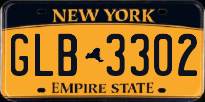 NY license plate GLB3302