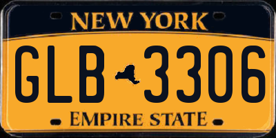 NY license plate GLB3306