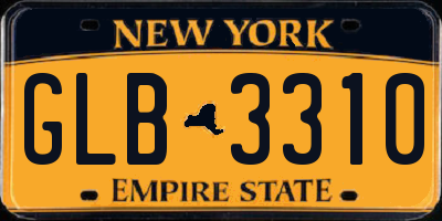NY license plate GLB3310