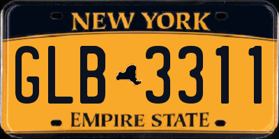 NY license plate GLB3311