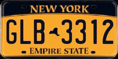 NY license plate GLB3312