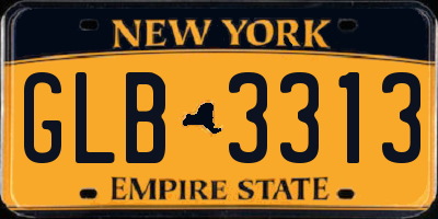 NY license plate GLB3313
