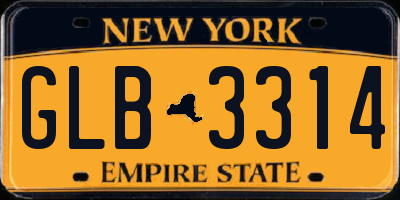 NY license plate GLB3314