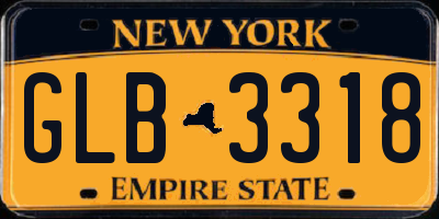 NY license plate GLB3318