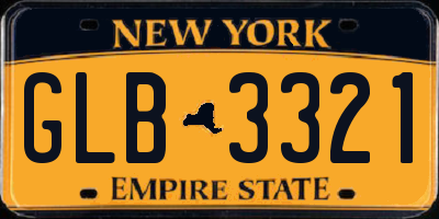 NY license plate GLB3321