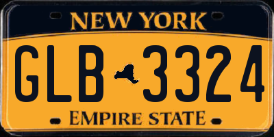 NY license plate GLB3324