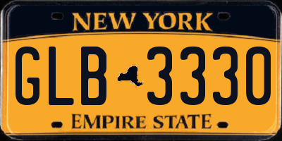 NY license plate GLB3330