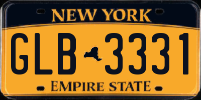 NY license plate GLB3331