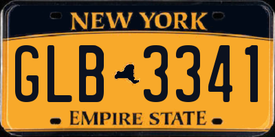 NY license plate GLB3341