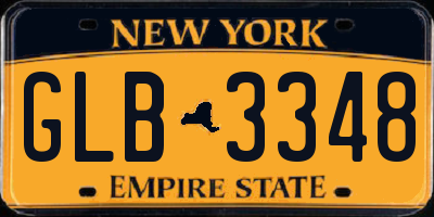 NY license plate GLB3348
