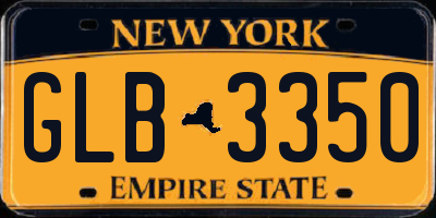 NY license plate GLB3350