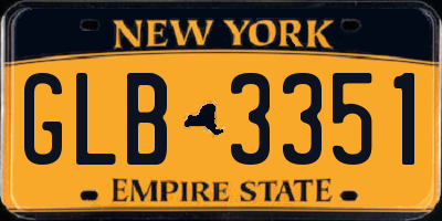 NY license plate GLB3351