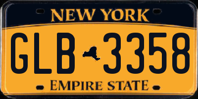 NY license plate GLB3358