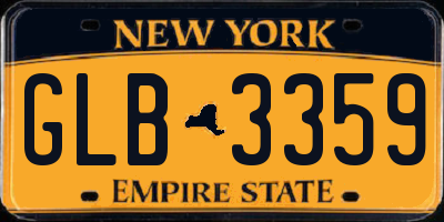 NY license plate GLB3359