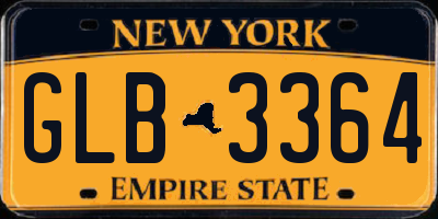 NY license plate GLB3364