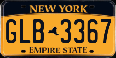 NY license plate GLB3367