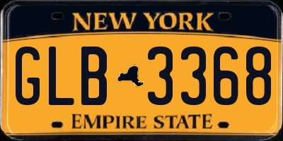 NY license plate GLB3368