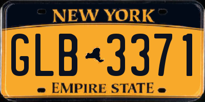 NY license plate GLB3371