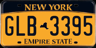 NY license plate GLB3395