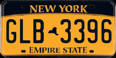 NY license plate GLB3396