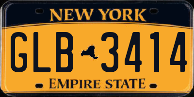 NY license plate GLB3414