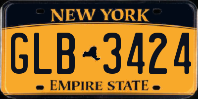 NY license plate GLB3424