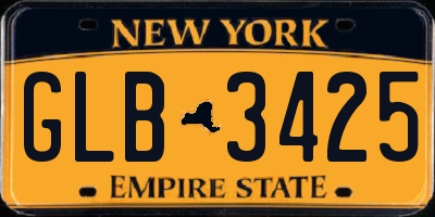NY license plate GLB3425